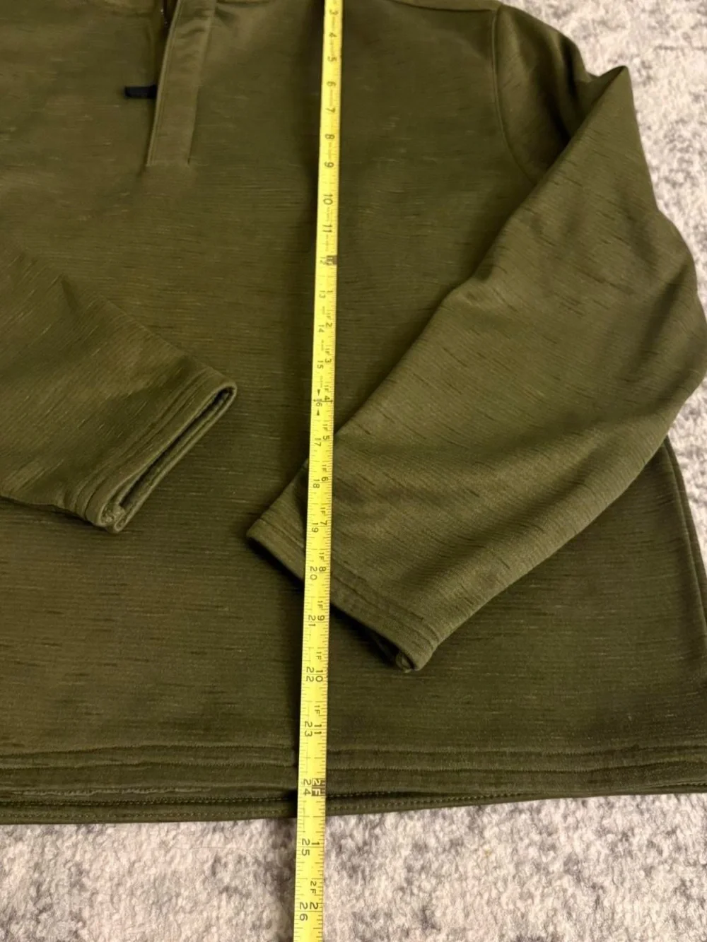 Men’s Walter Hagen Olive Green Golf Quarter Zip Sweater Size Large